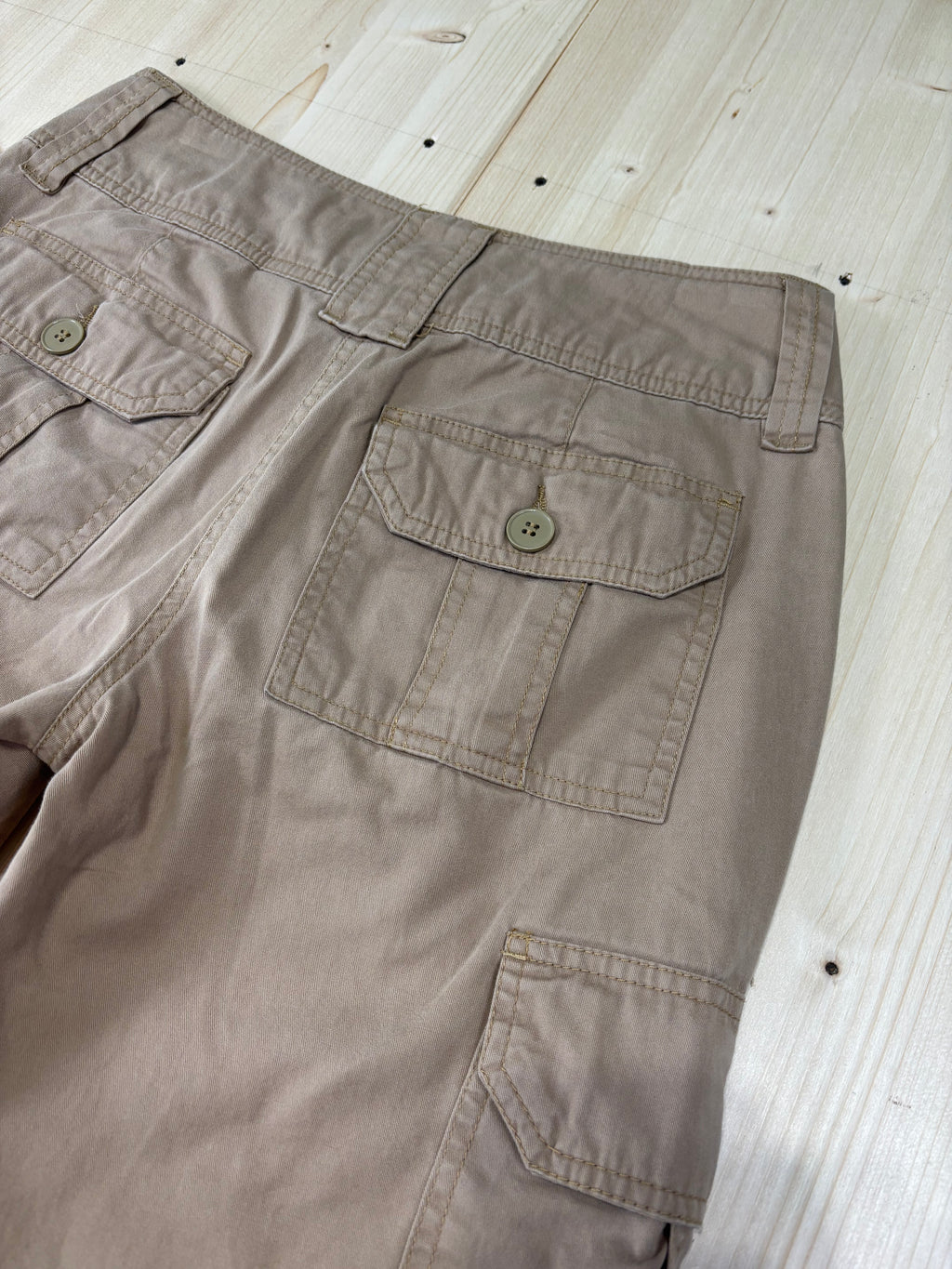 Pantalone Cargo Capri Donna Beige Vintage
