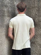 Polo Lacoste Uomo Avorio con Logo Ricamato – Regular Fit