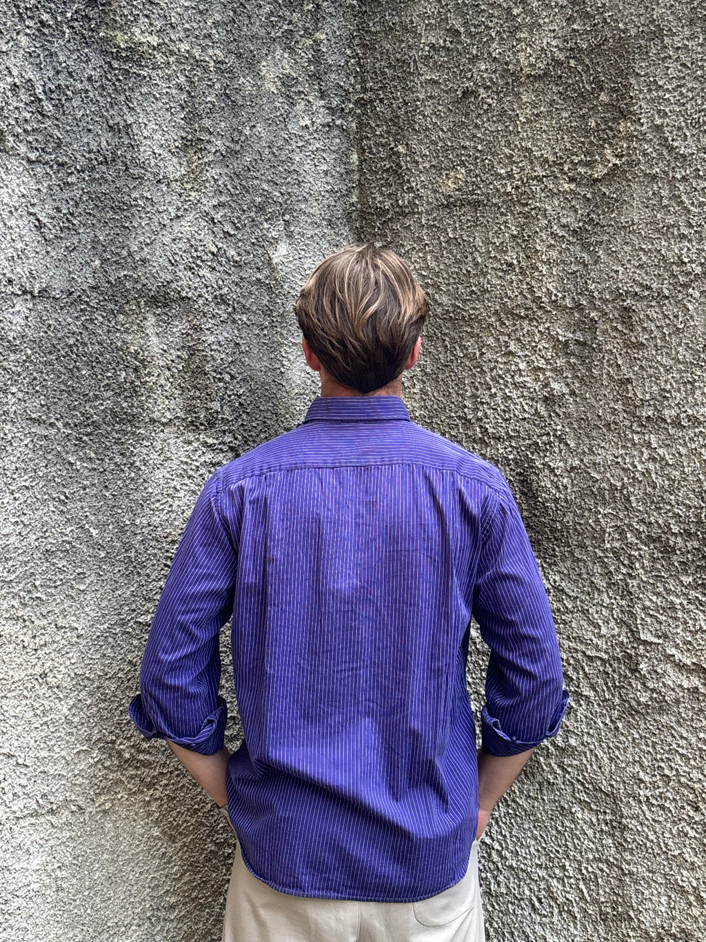 Cristiano Gironi Striped Button-Down Shirt Purple