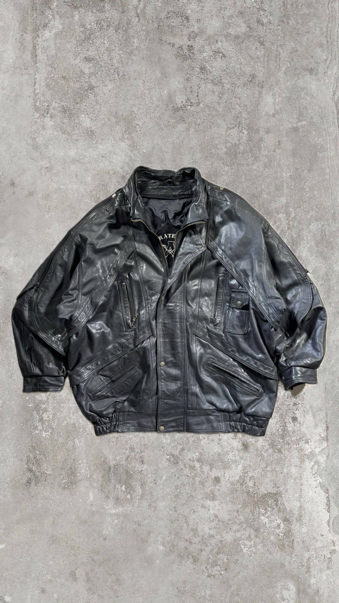 Leather Bomber 80s Vintage