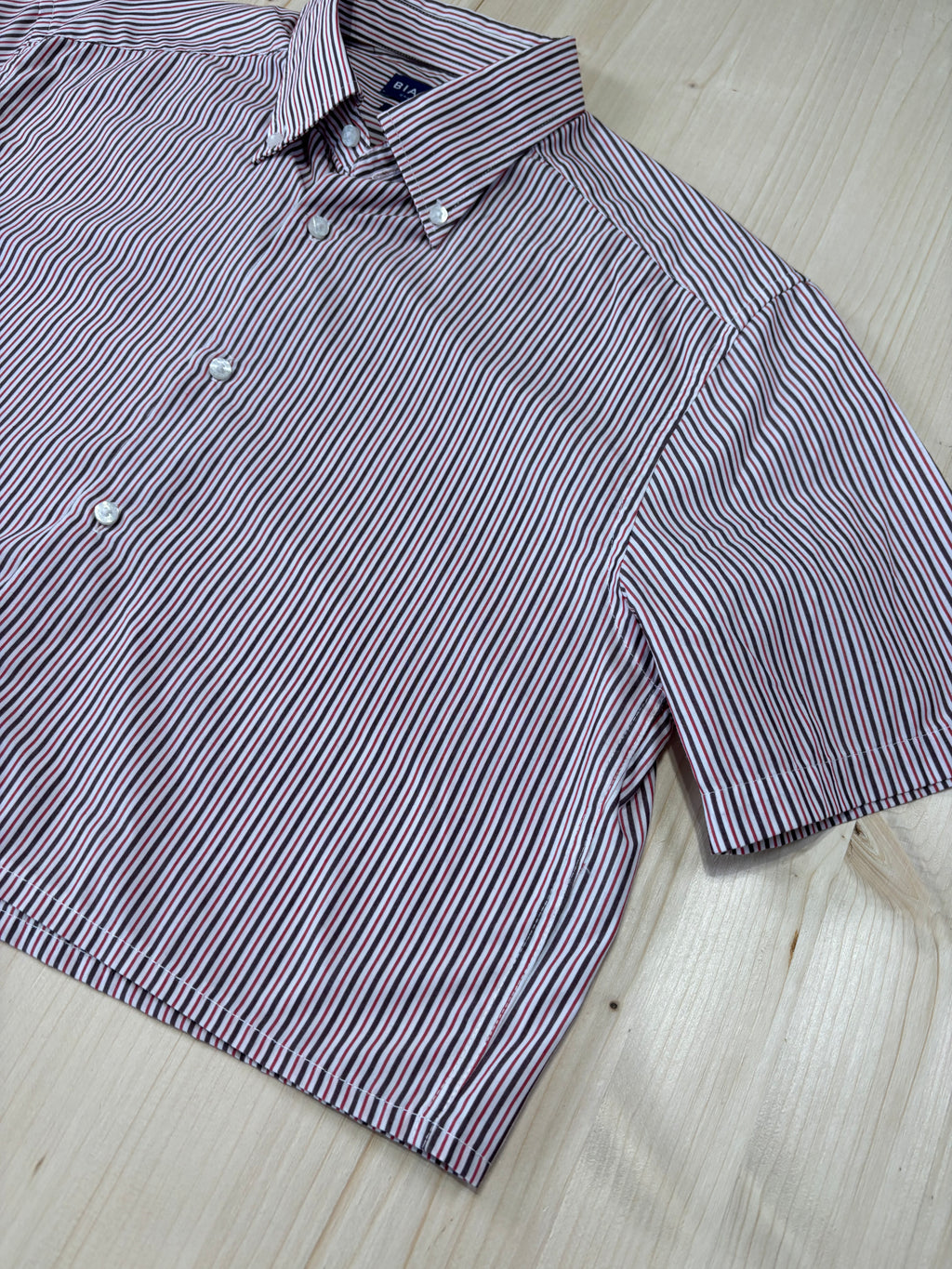 Camicia Cropped Vintage a Righe Biaggini Rosso/Bianco