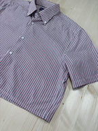 Camicia Cropped Vintage a Righe Biaggini Rosso/Bianco