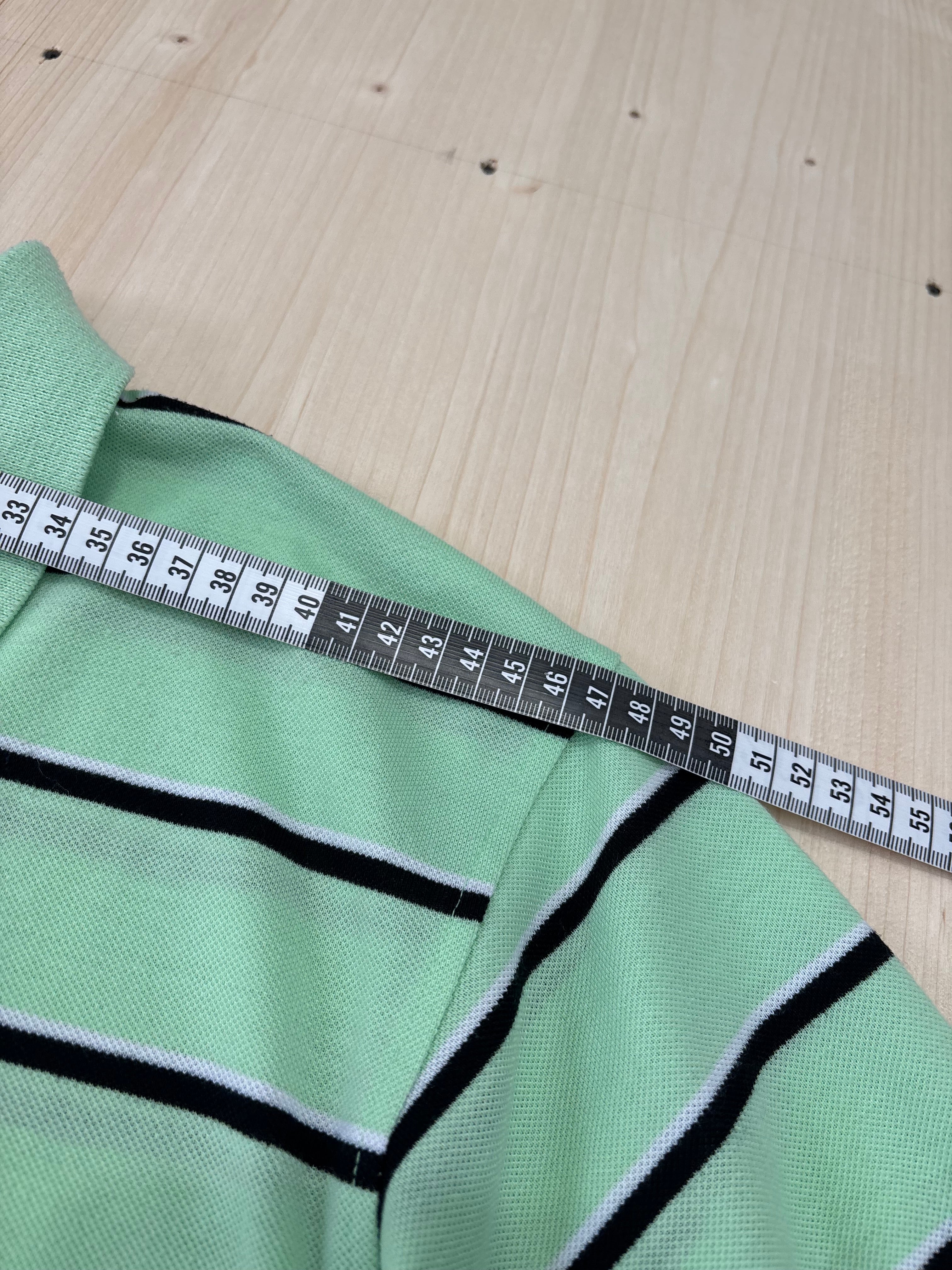 Polo Lacoste Vintage Verde Menta a Righe Uomo