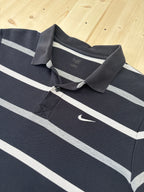 Polo Nike Uomo Nera a Righe con Logo Ricamato – Regular Fit