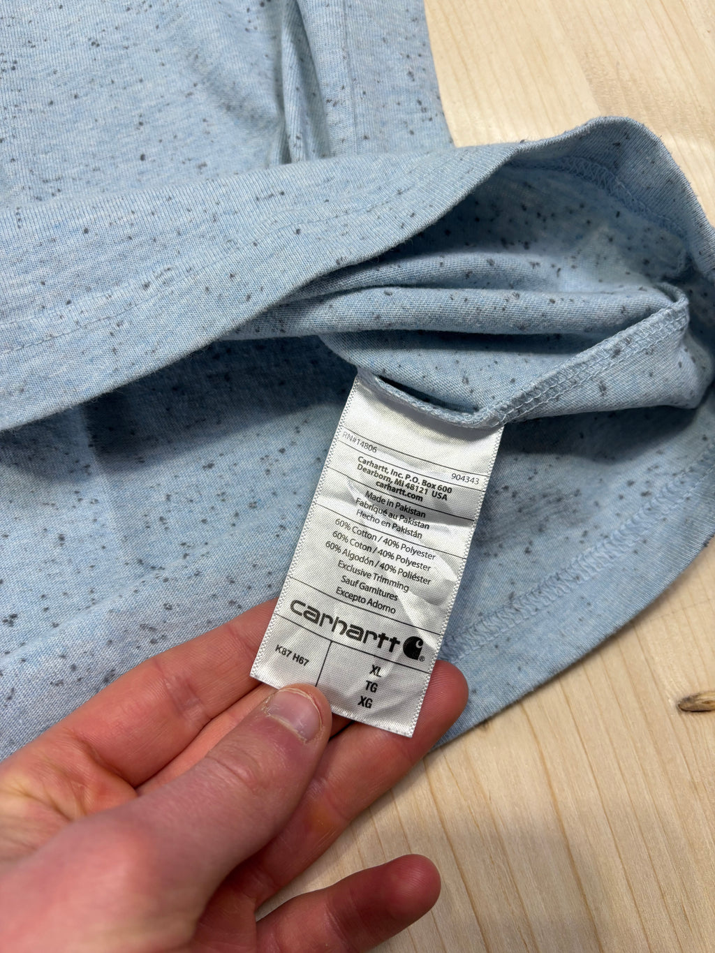 Carhartt Pocket T-Shirt Light Blue Nep