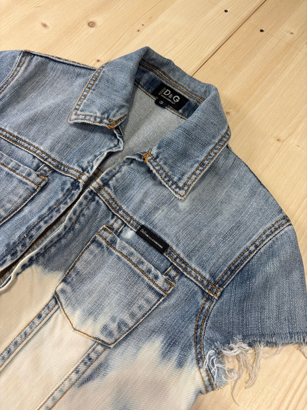 Gilet Donna D&G Denim Smanicato Tie-Dye Vintage
