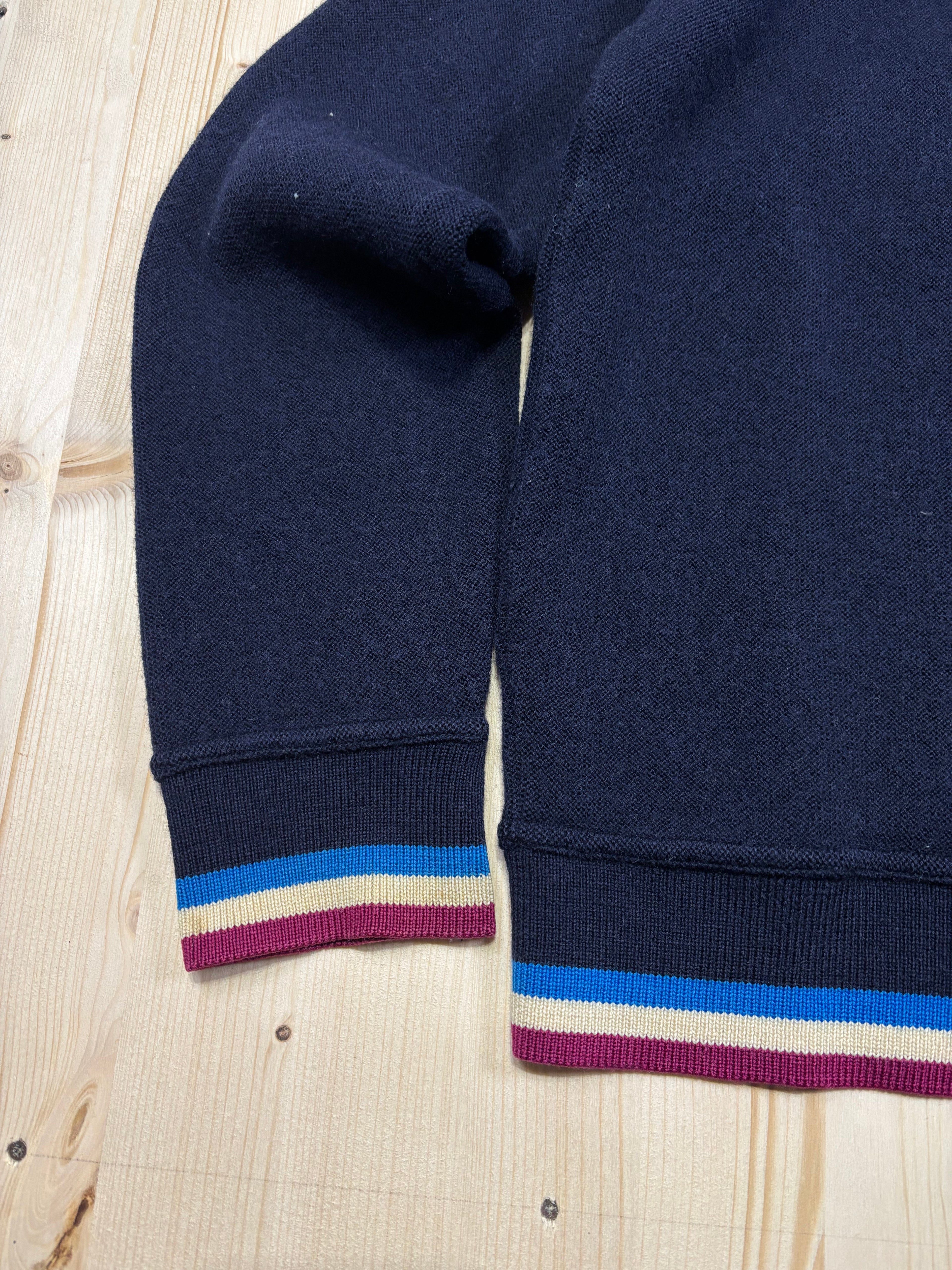 Lacoste Vintage Full-Zip Knit Jacket – Navy Blue