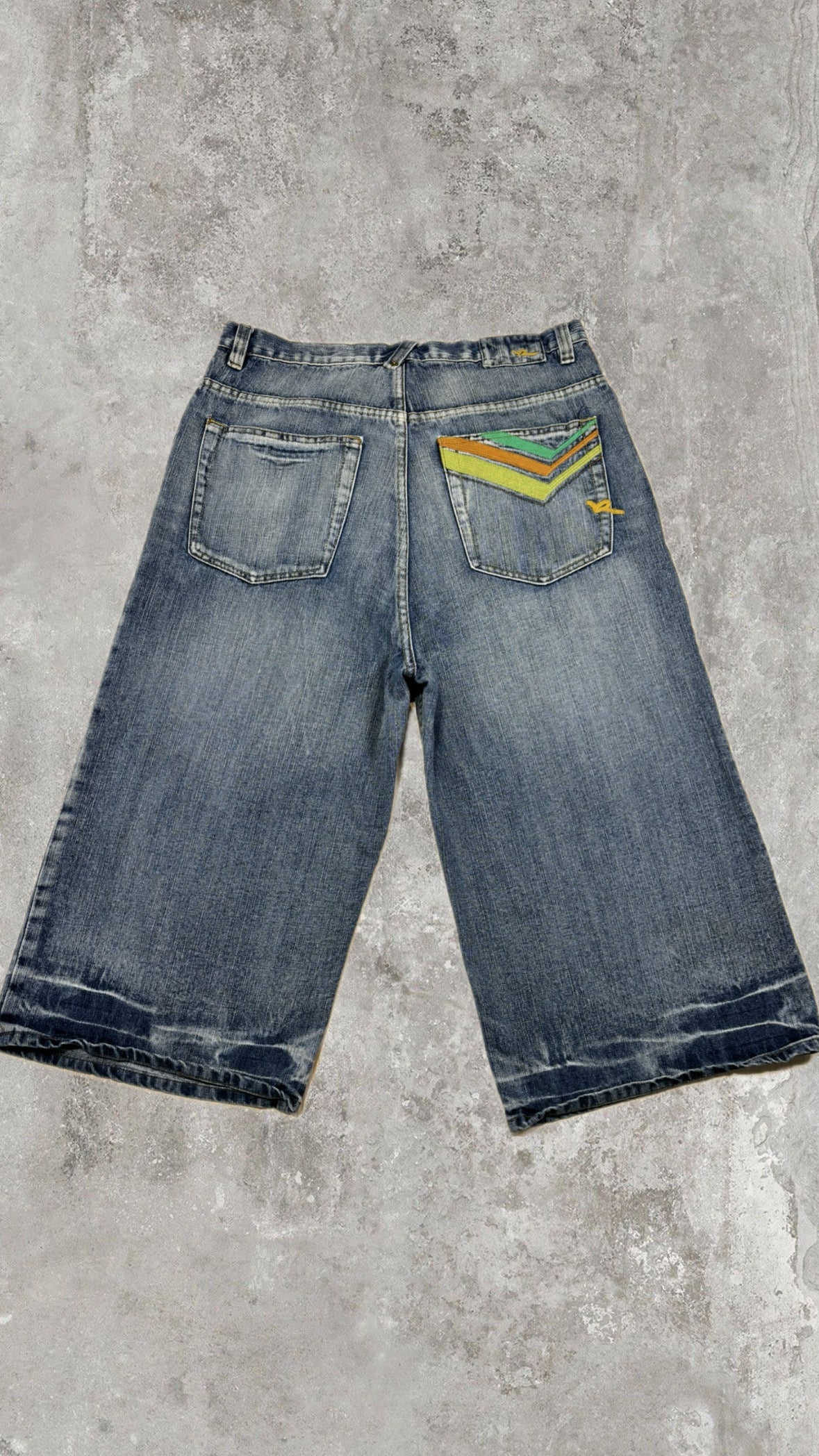 Bermuda Vintage ROCAWEAR Denim Baggy Ricamato