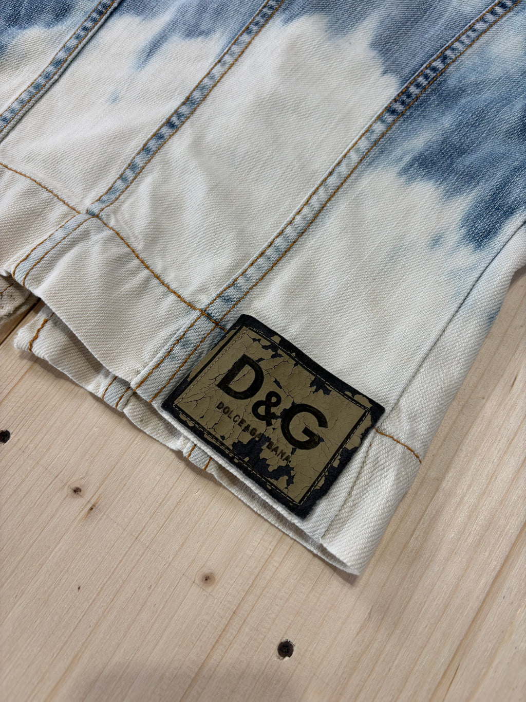 Gilet Donna D&G Denim Smanicato Tie-Dye Vintage
