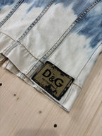 Gilet Donna D&G Denim Smanicato Tie-Dye Vintage