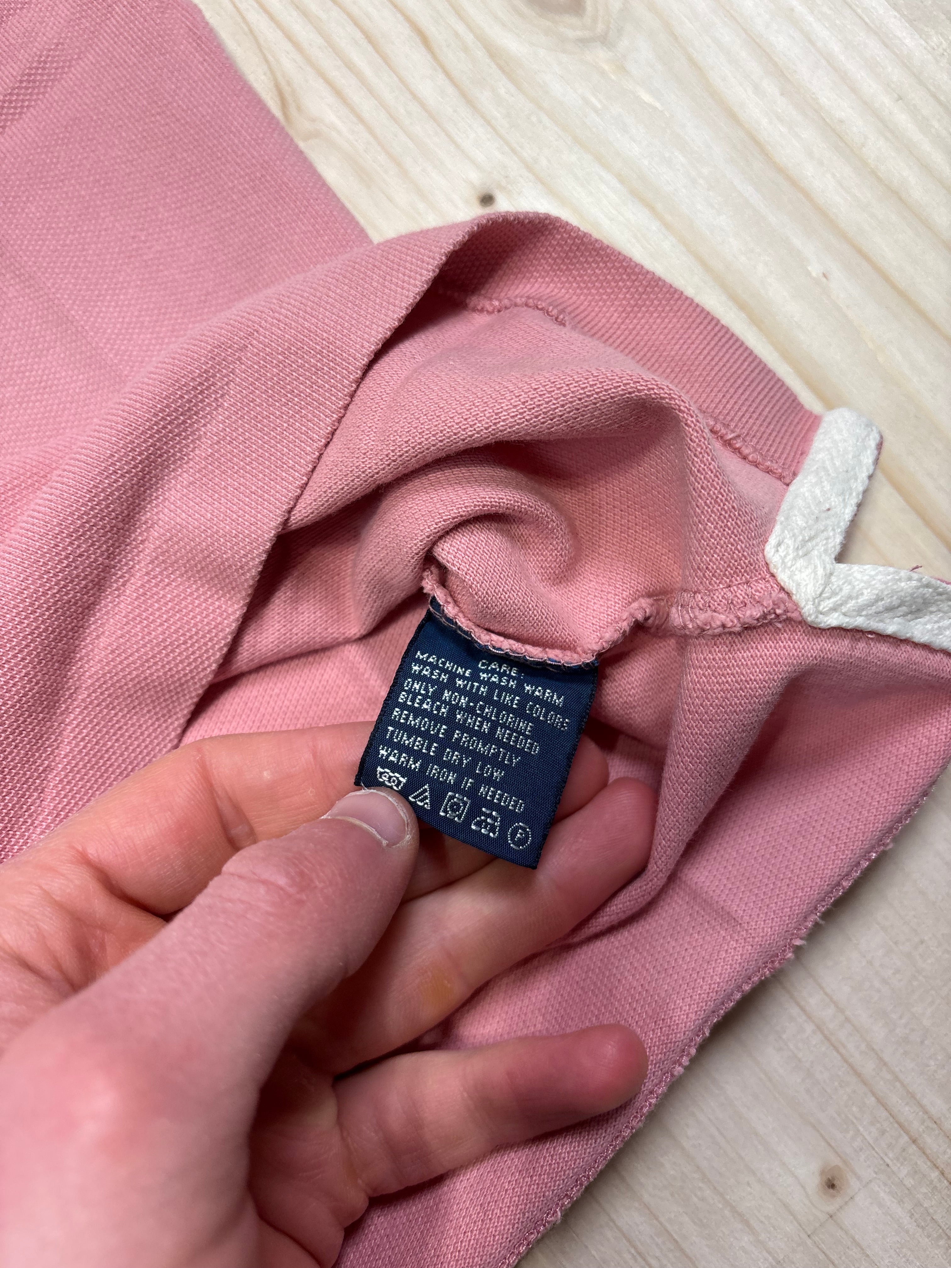 Polo Ralph Lauren Rosa con Maxi Logo e Numeri Romani LXVII - Slim Fit Donna