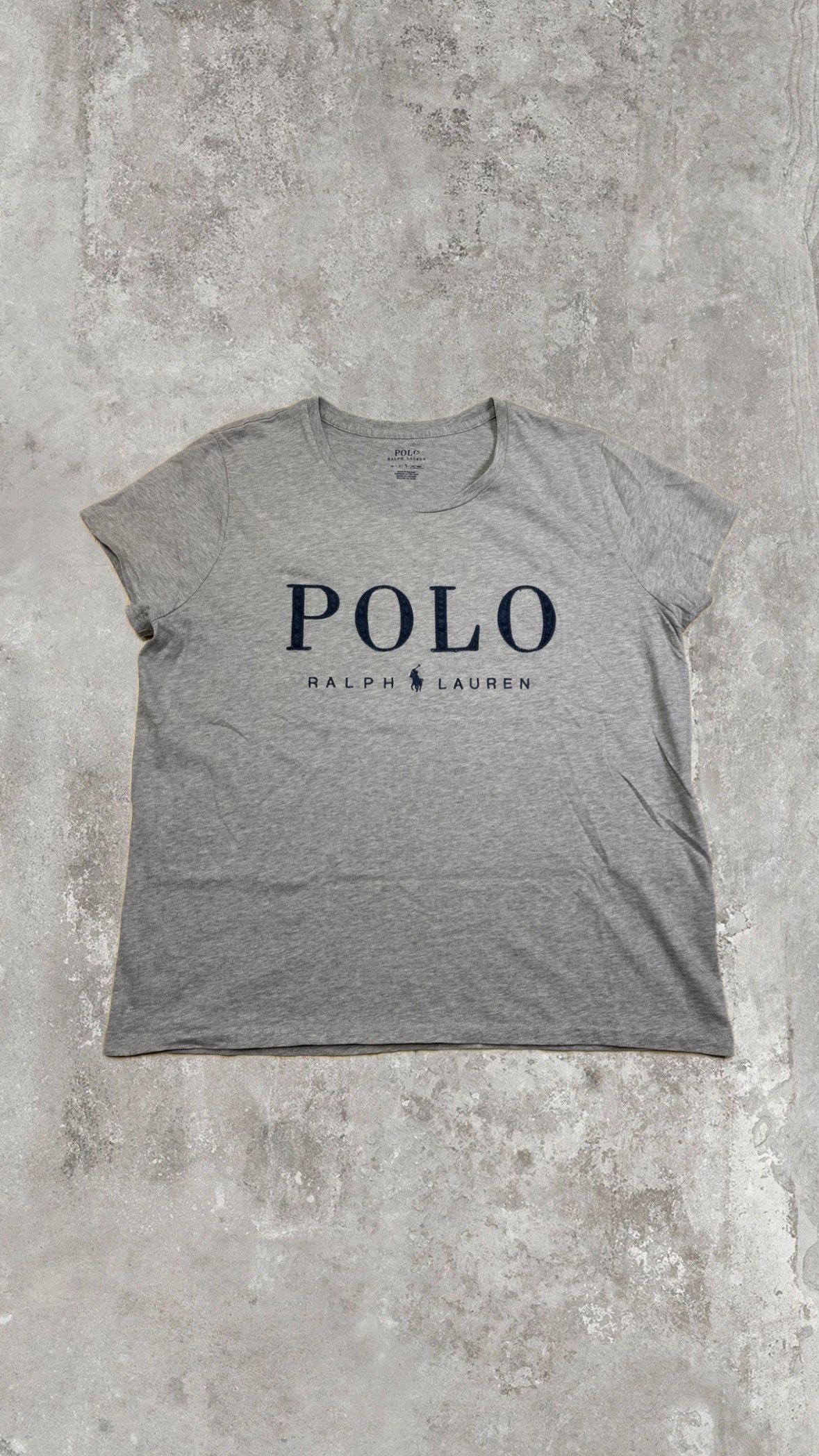T-Shirt Polo Ralph Lauren Grigia con Logo Frontale - Maglietta Casual Donna