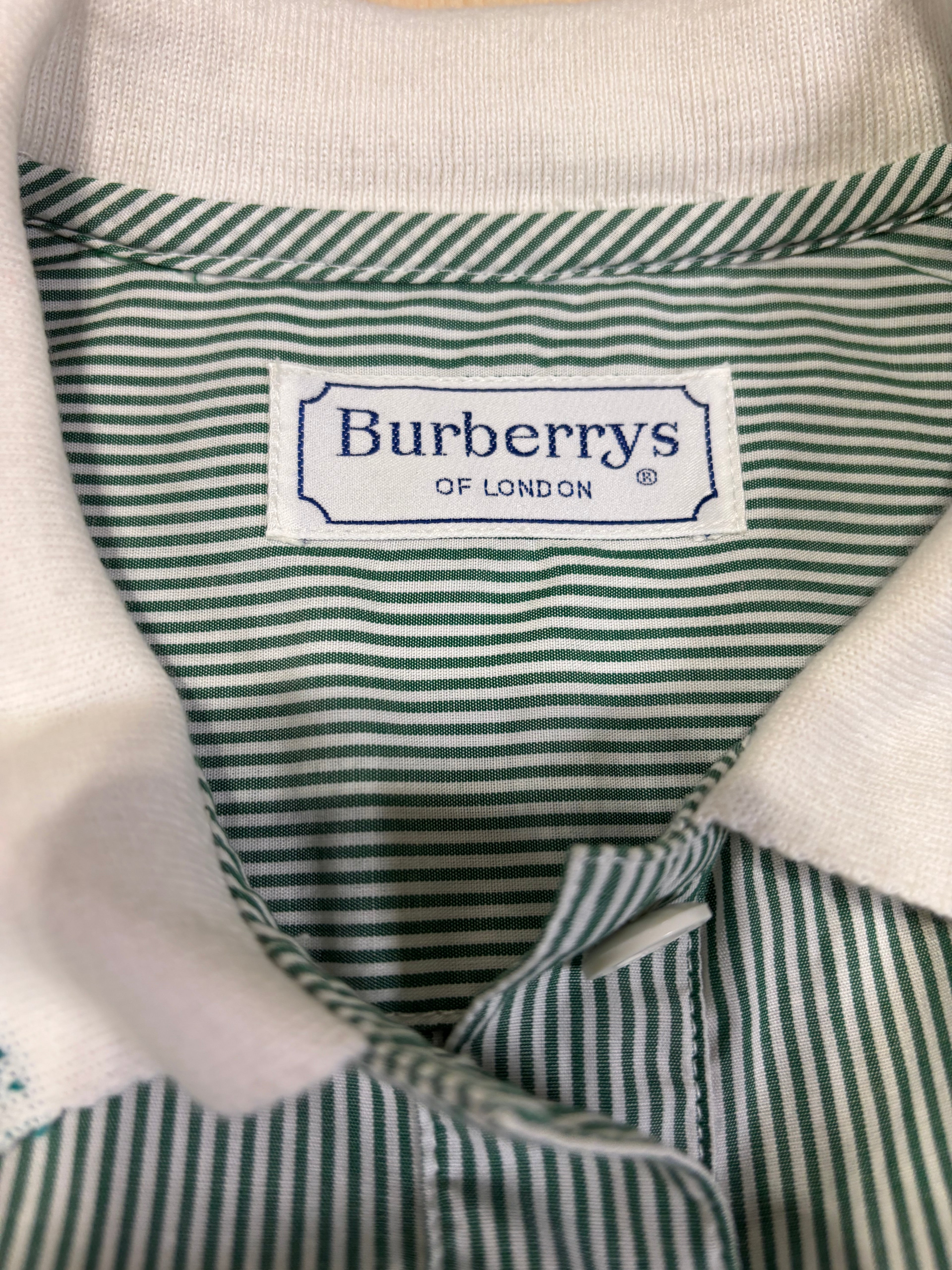 Completo Coordinato Burberrys Vintage a Righe Verdi Donna