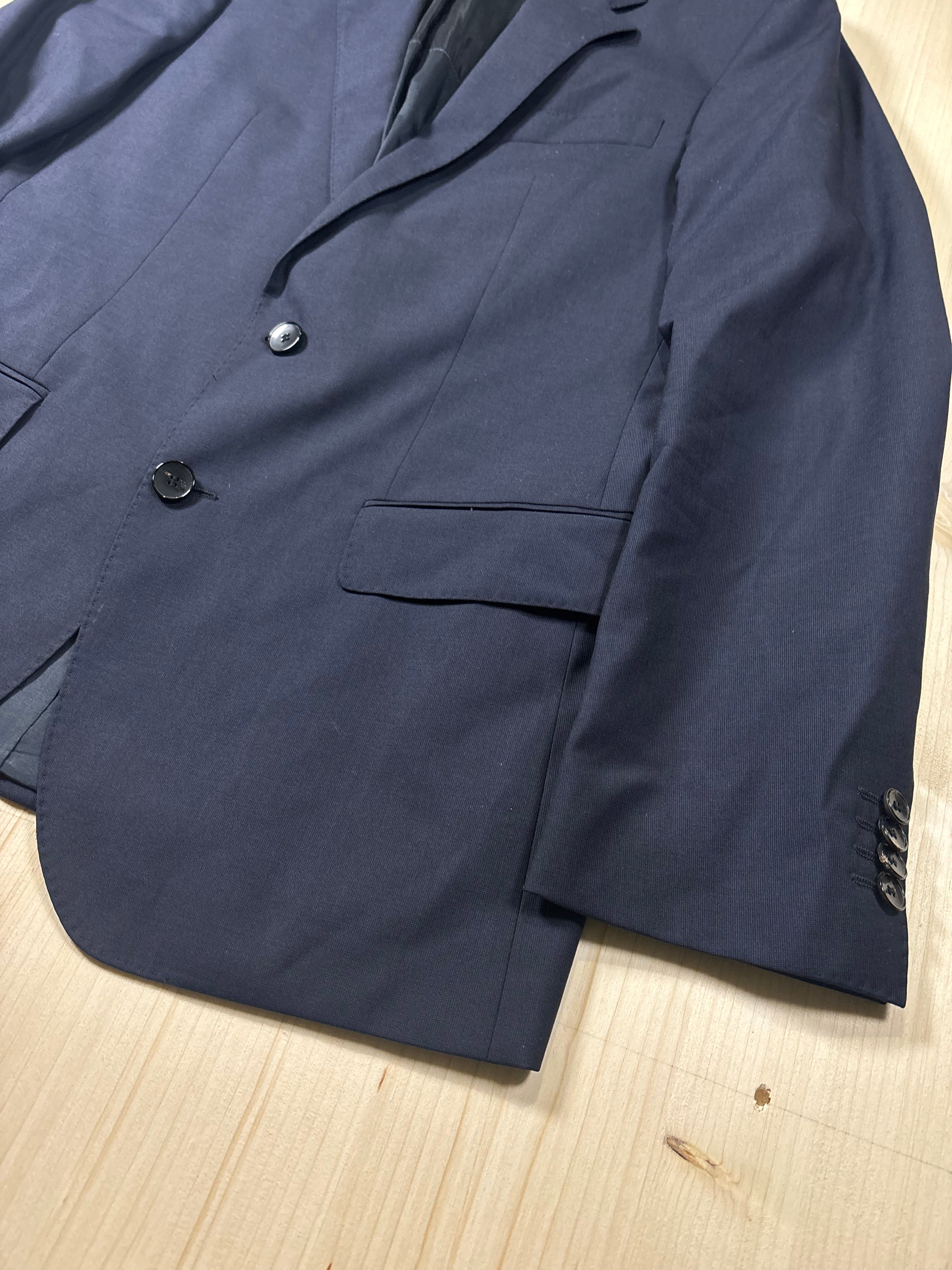 Hugo Boss Navy Wool Silk Tailored Blazer