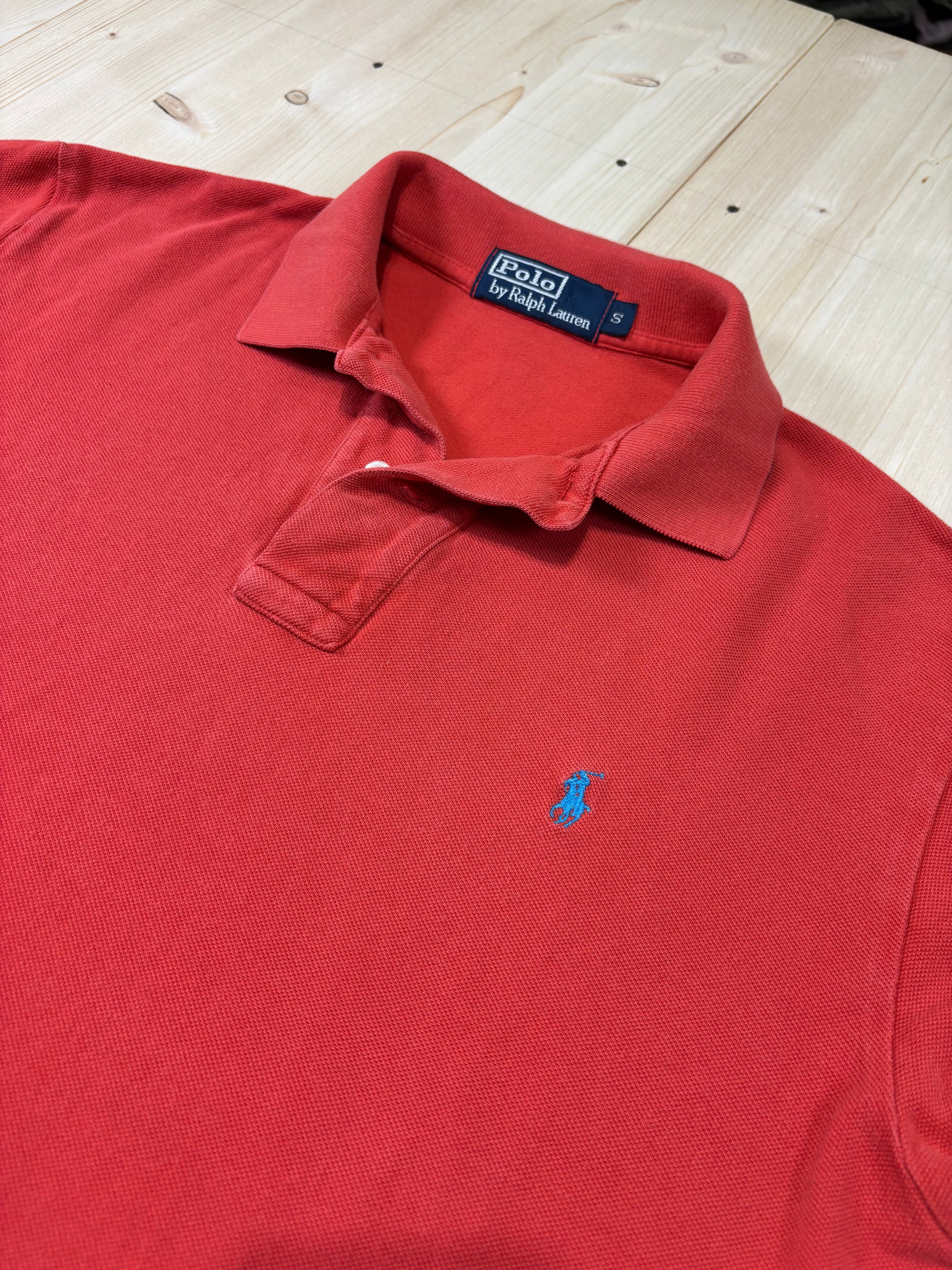 Polo Ralph Lauren Uomo Rossa con Logo Ricamato – Custom/Slim Fit