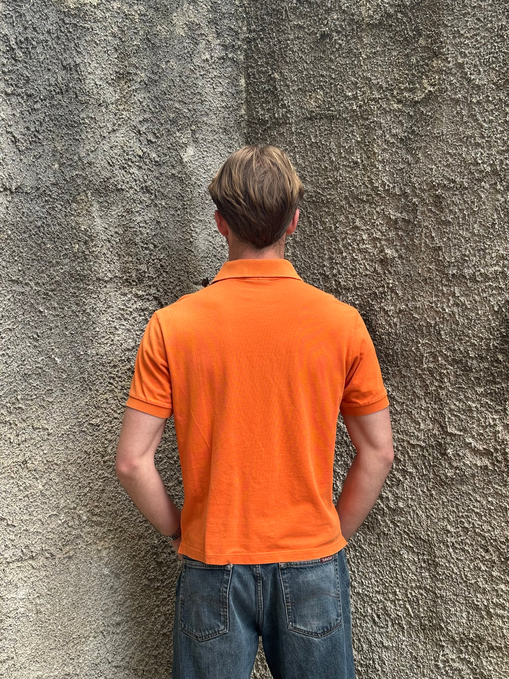 Polo Diadora Uomo Arancione Vintage Fit Regular
