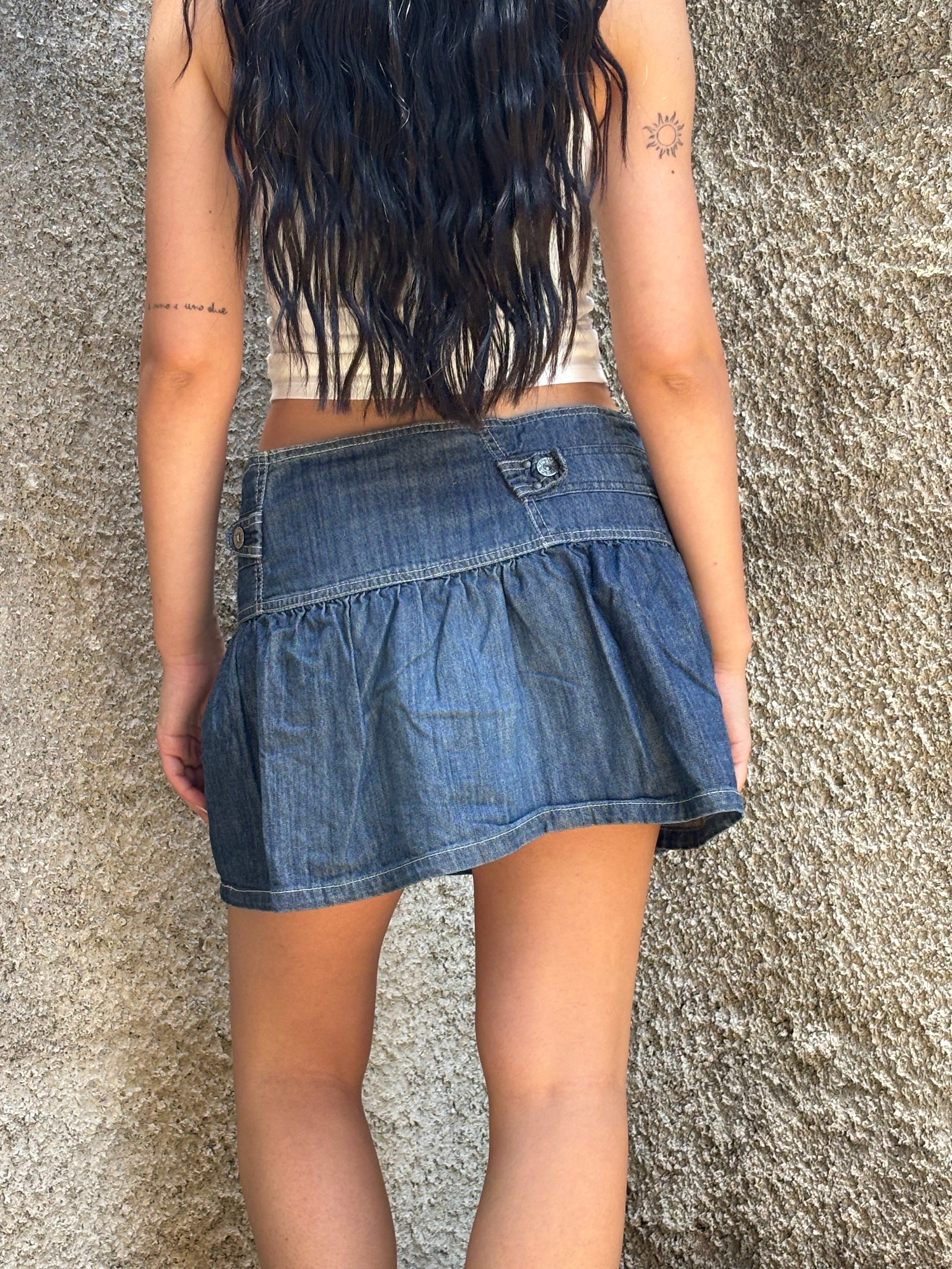 Minigonna Denim Sicko Blu Y2K Vintage