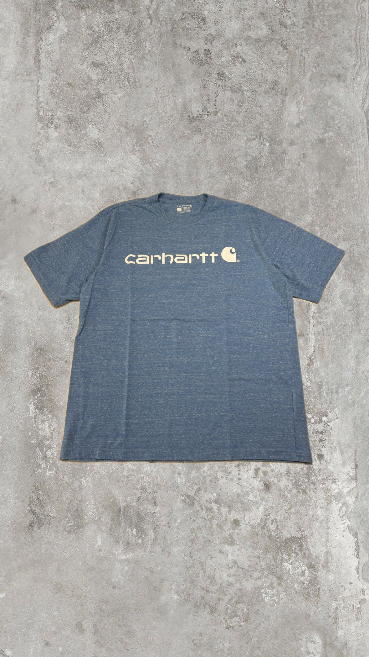 Carhartt Logo Print T-Shirt Blue Heather