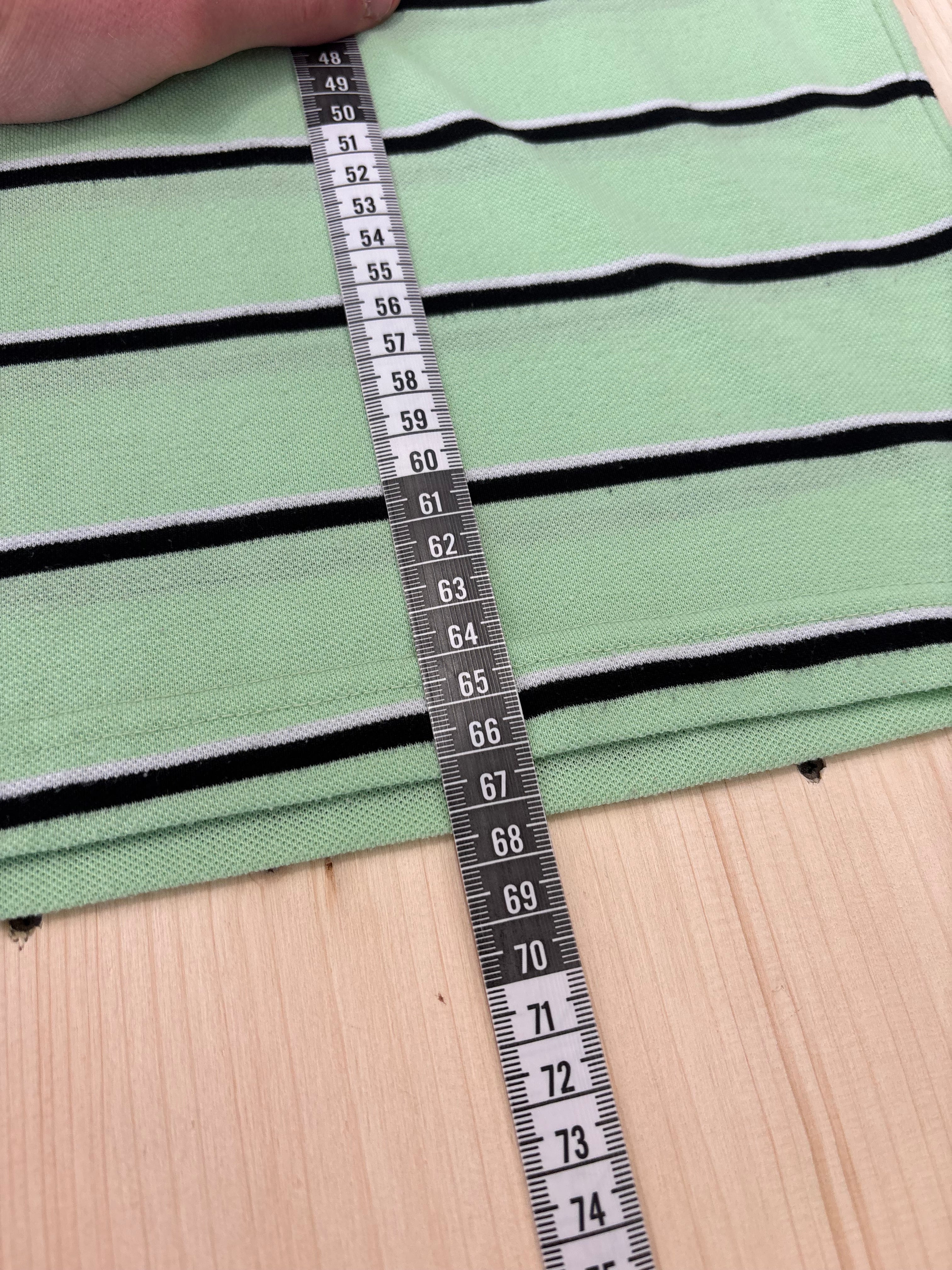 Polo Lacoste Vintage Verde Menta a Righe Uomo