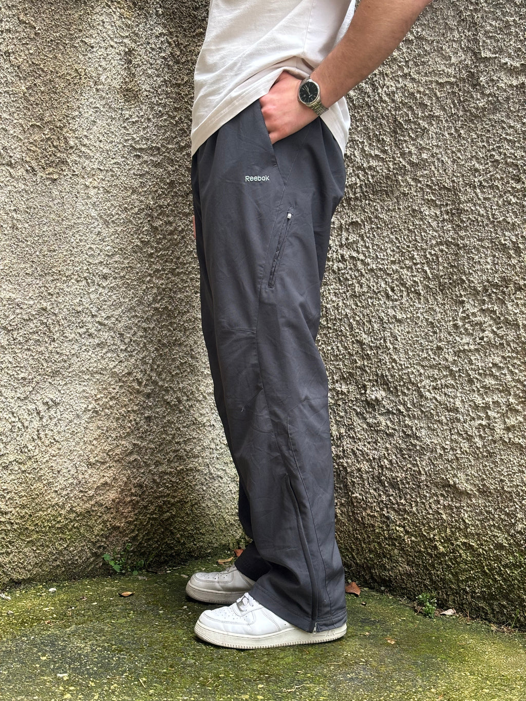 Reebok Vintage Trackpants Grigio Antracite Loose Fit