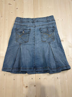 Gonna Vintage in Denim con Piega Laterale Y2K