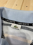 Polo Lacoste Uomo Azzurro Chiaro a Righe Orizzontali con Logo