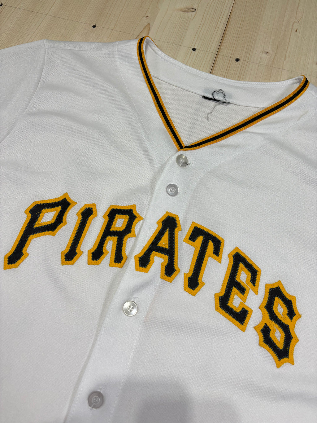 Majestic Pittsburgh Pirates White Button-Up Baseball Jersey