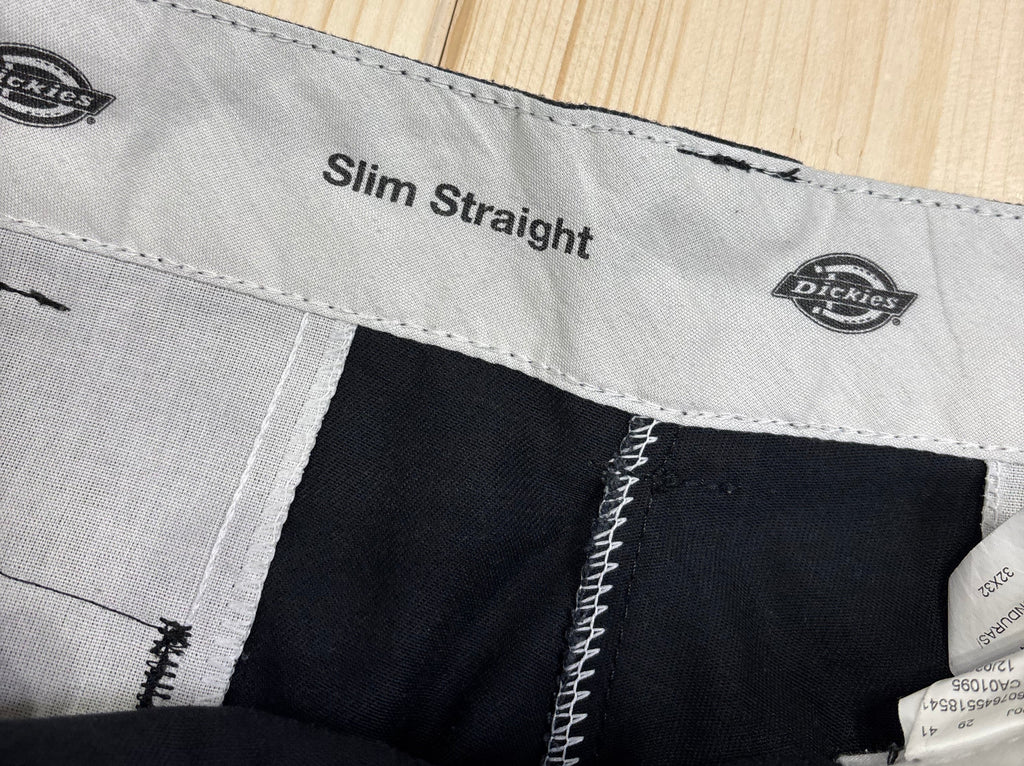 Dickies Black Slim Straight Work Pants
