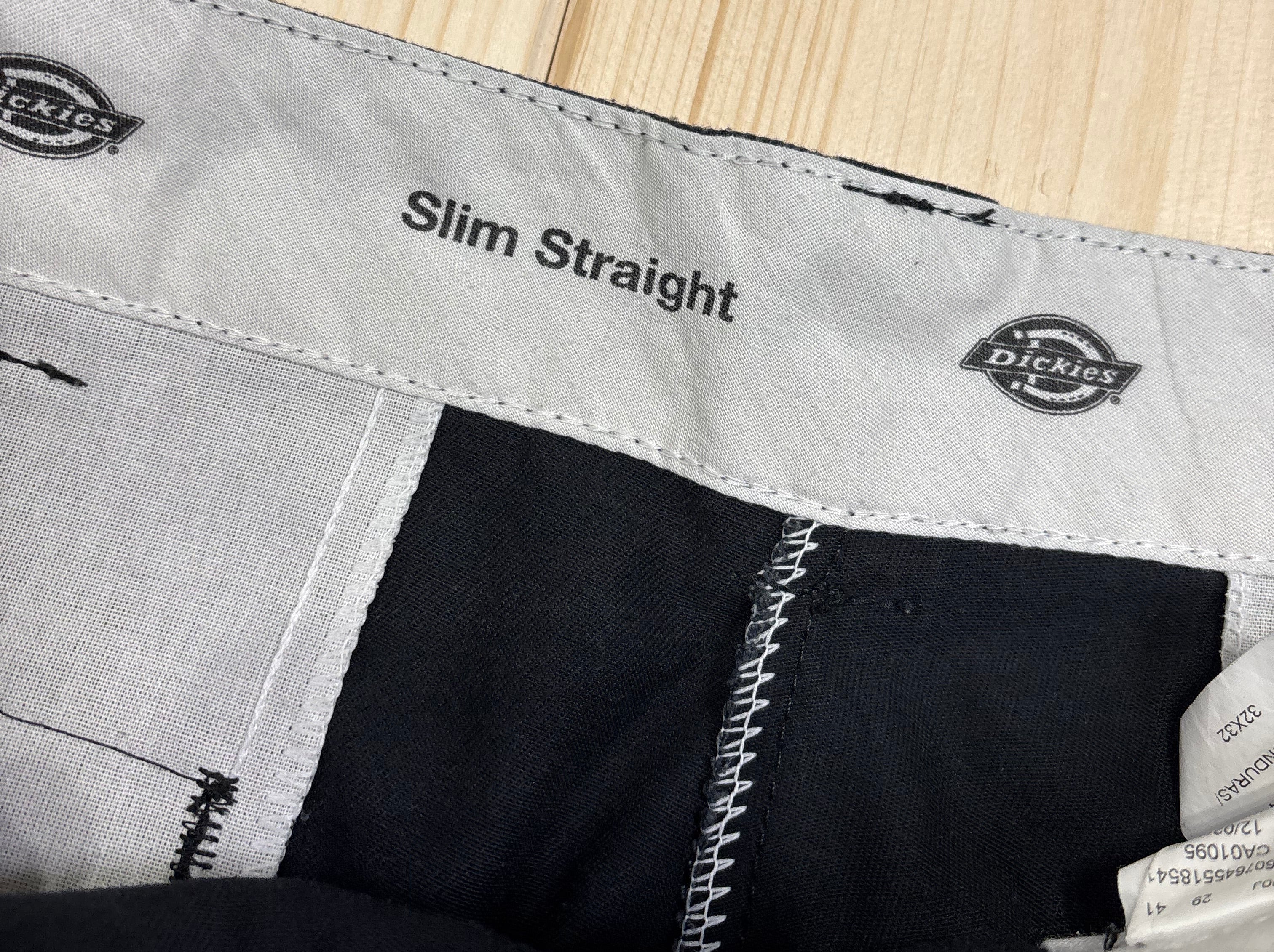 Dickies Black Slim Straight Work Pants
