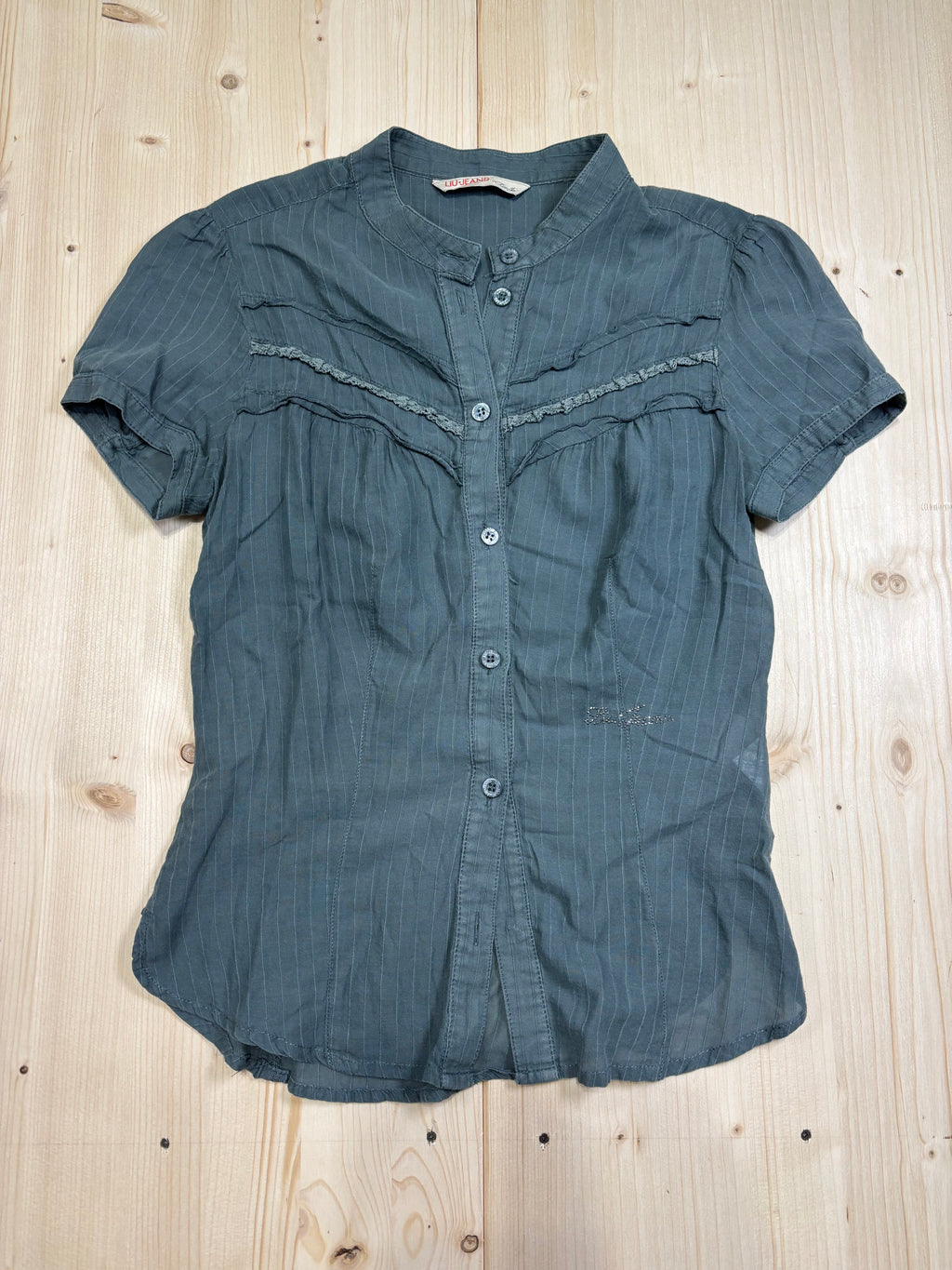 Camicia Donna Liu Jo Jeans Vintage Verde Gessata