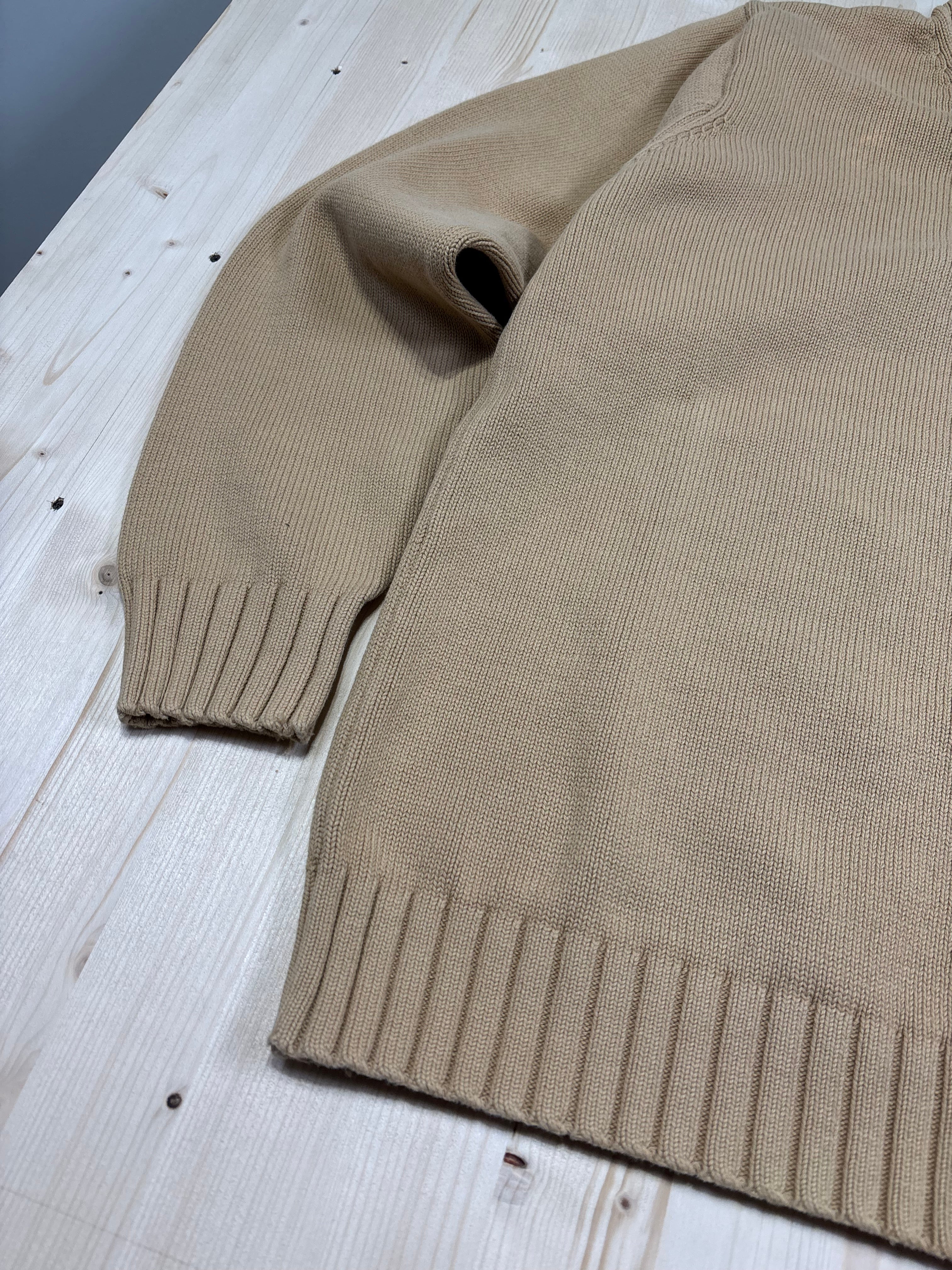 Vintage Tommy Hilfiger V-Neck Knit Jumper – Beige