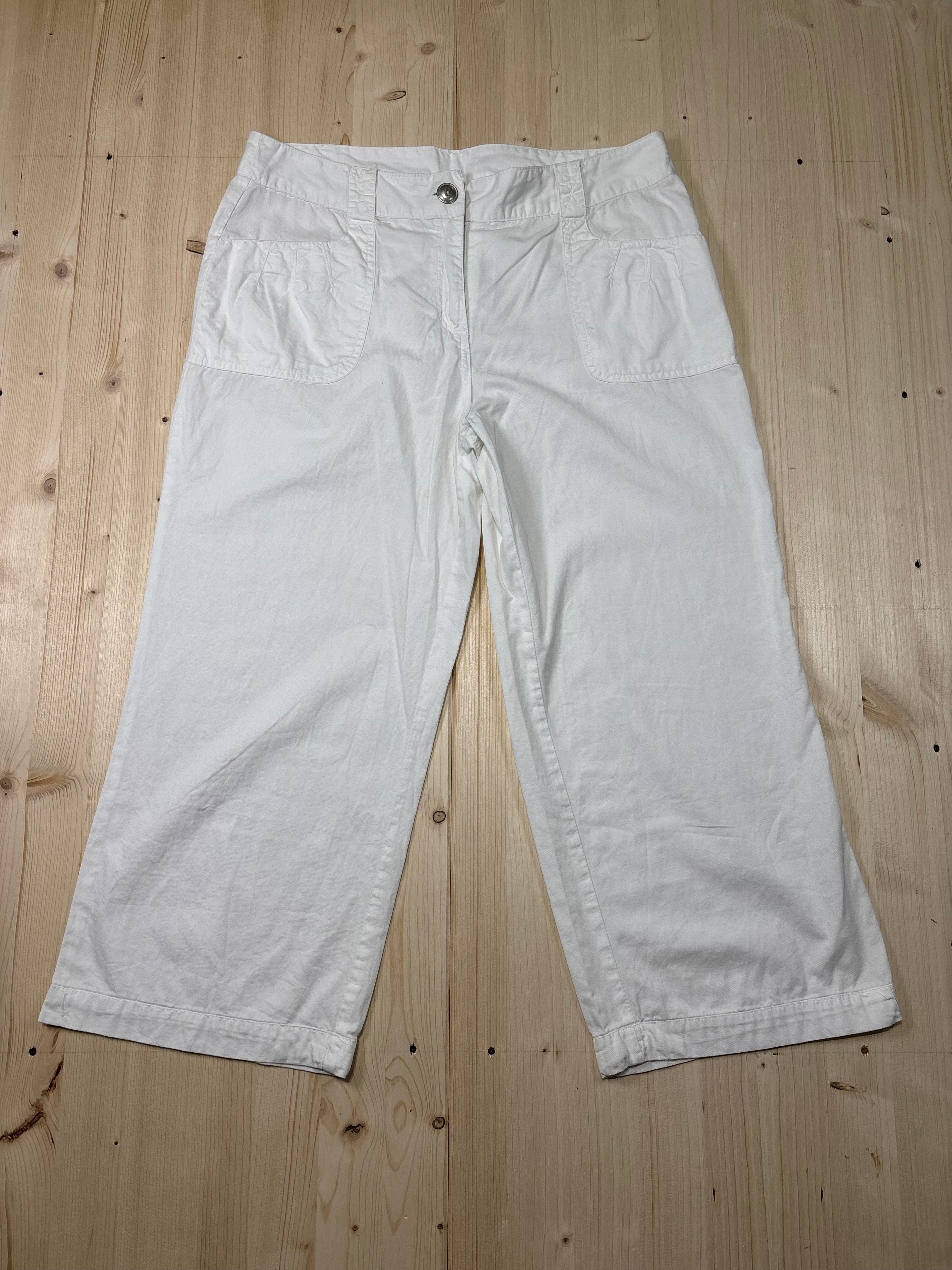 Pantalone Capri Donna Bianco Vintage