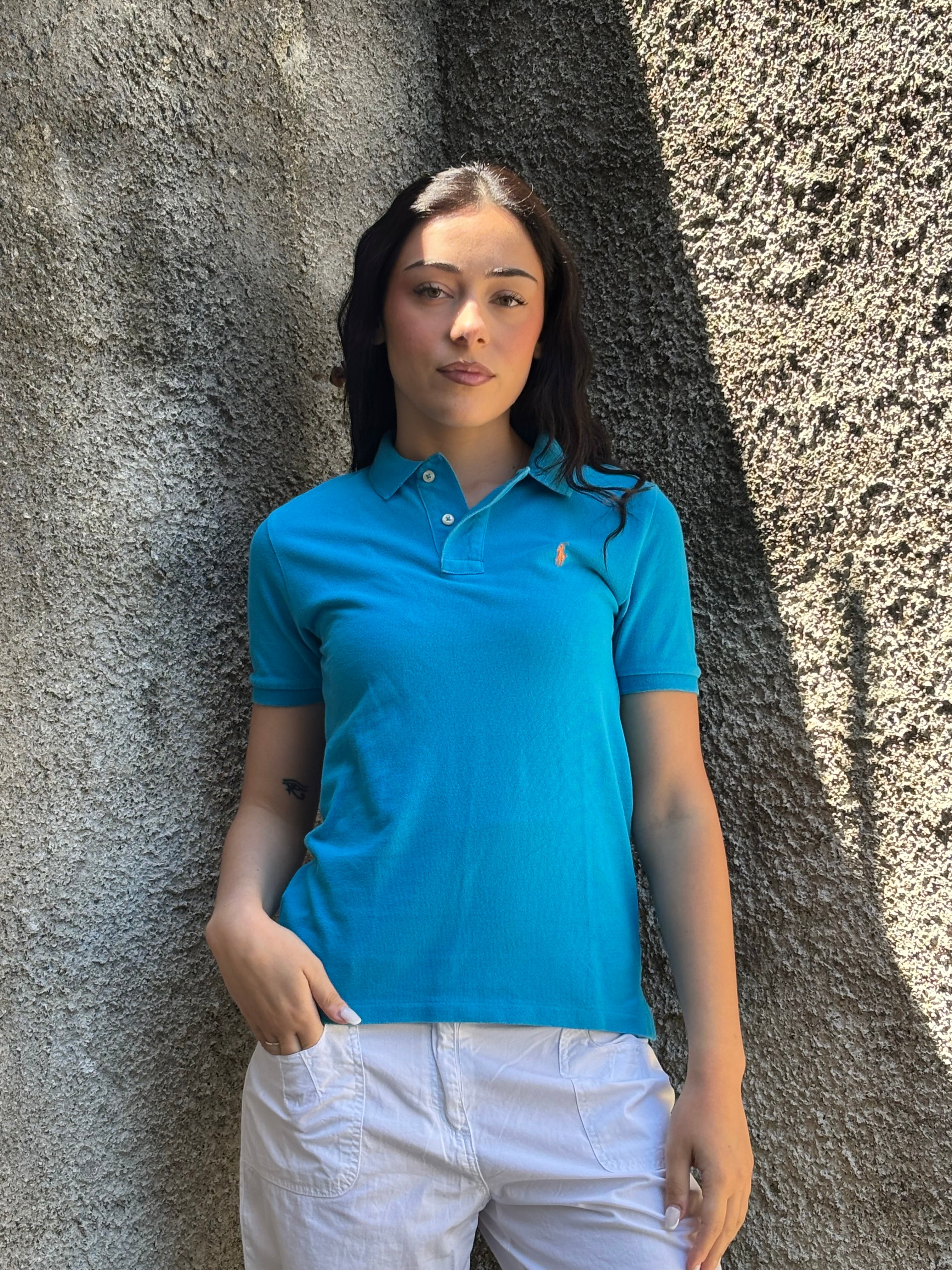 Polo Classica Ralph Lauren Turchese - Maglietta a Maniche Corte in Cotone