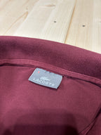 Polo Lacoste Uomo Bordeaux in Cotone a Maniche Lunghe